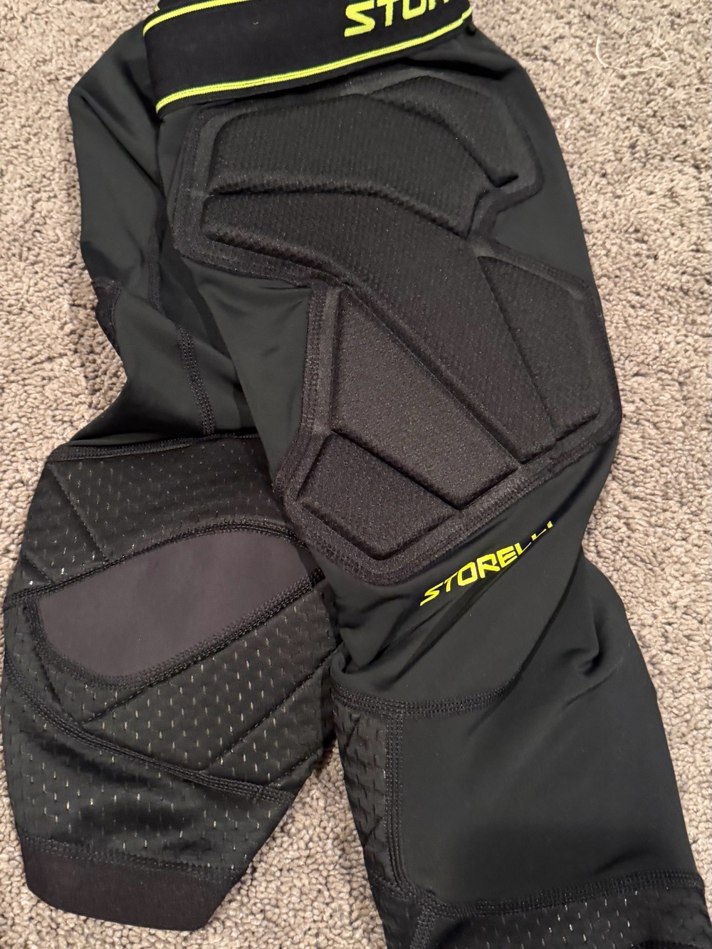 Sorrelli Black goalkeeper pants with Yellow Accent Padded